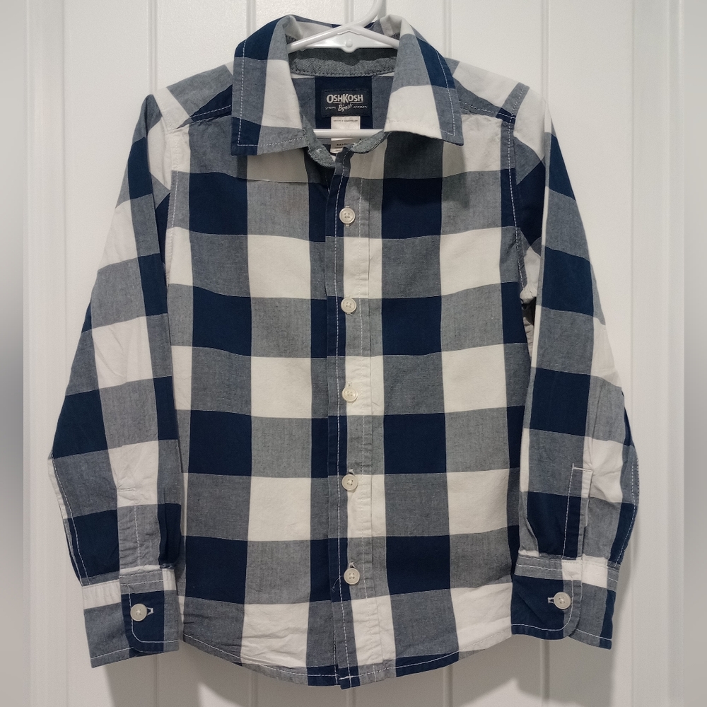 OshKosh B'gosh Boys Buffalo Check Button-Down Size 5